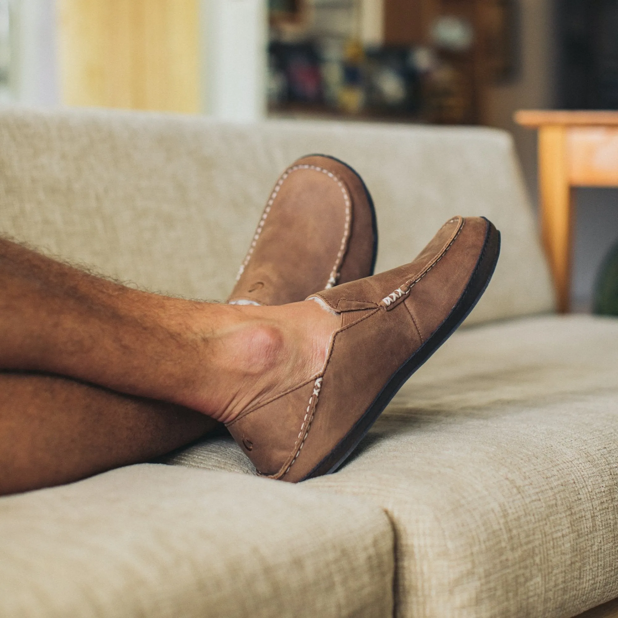 Moloā Slipper - Toffee / Dark Wood