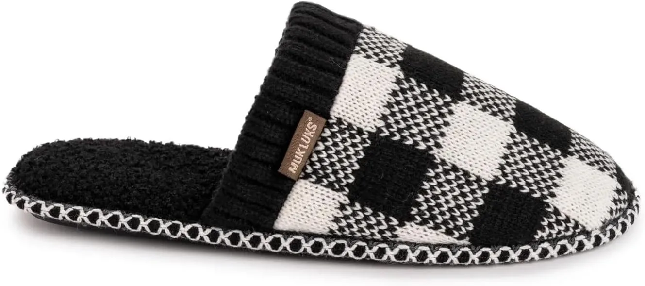 MUK LUKS Men's Rib Knit Scuff Slipper w/Matching Bottle Sweater
