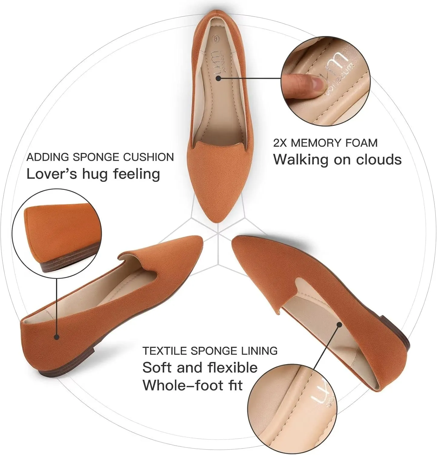 MUSSHOE Flat Shoes Women Comfortable Slip on Women's Flats