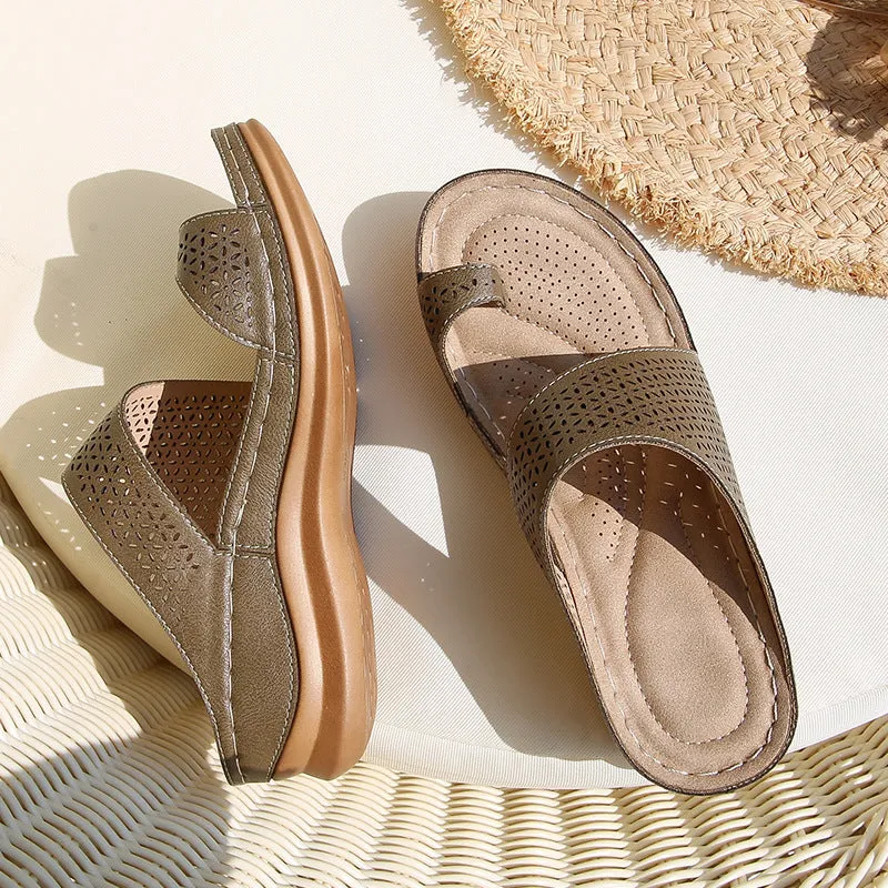 Nanccy Comfortable Breathable  Platform Flat Sandals