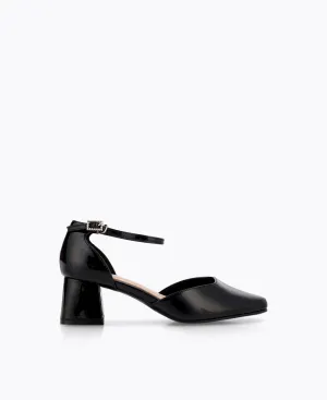 Natalia Block Heel Pumps - Black