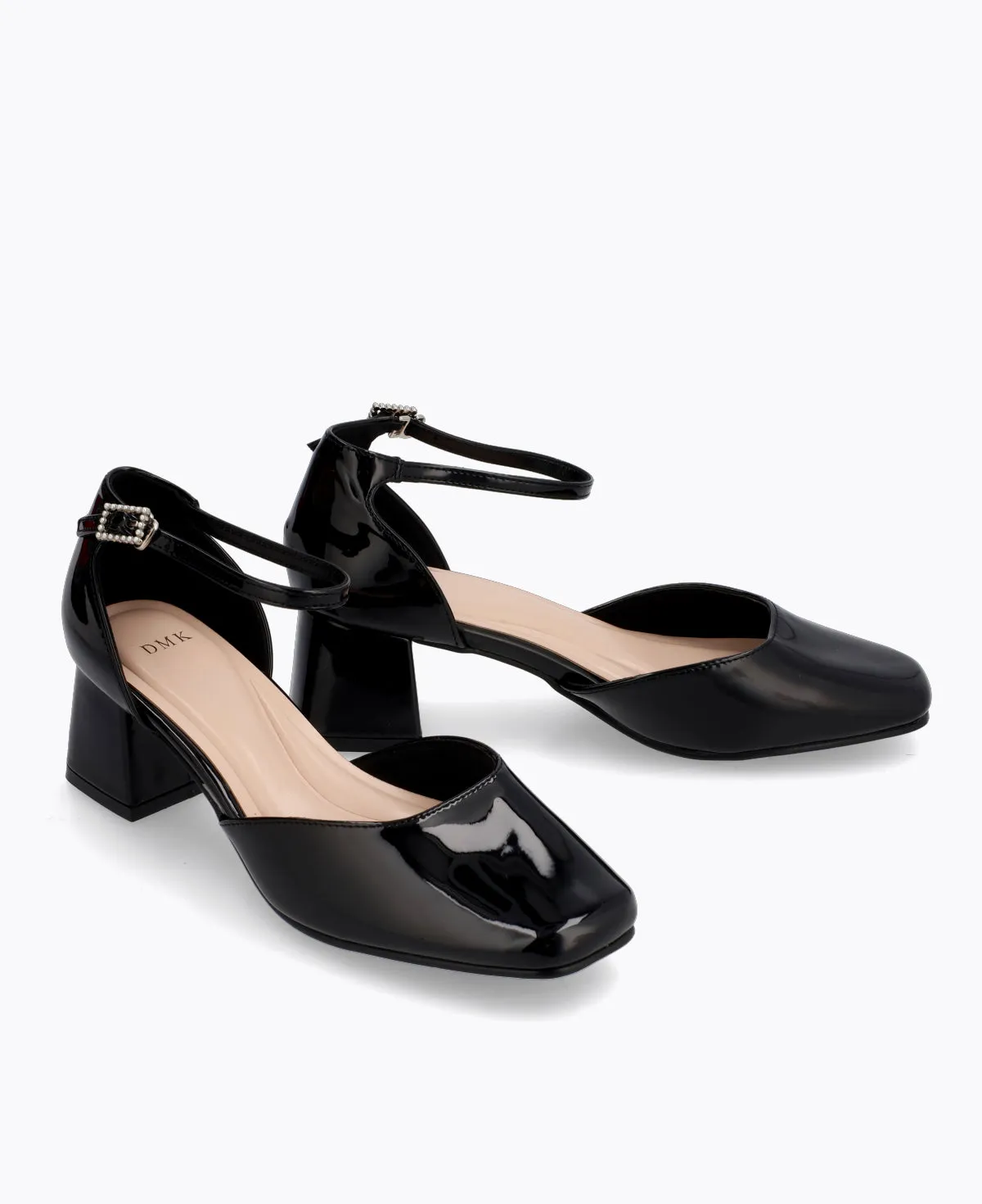 Natalia Block Heel Pumps - Black