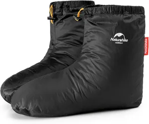 Naturehike Ultralight Winter Goose Down Booties, Camping Warm & Cozy Down Sleeping Socks for Men & Women, Down Filled Slipper Boots with Storage Bag