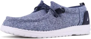 NAUTICA Kids Boys Youth Comfort Loafers, Lace-Up Boat Shoe, Lightweight Casual Stretch Sneaker-Little Kid/Big Kid Rushford