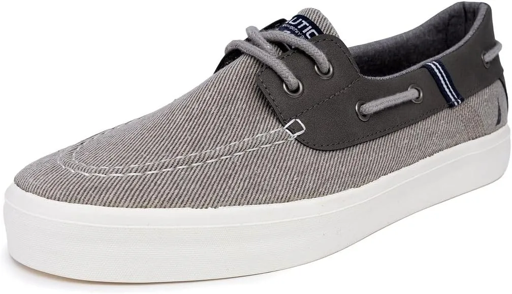 Nautica Men's Casual Boat Shoes, Moc-Toe Loafers with Cushioned Insole, Deck Fashion Sneaker