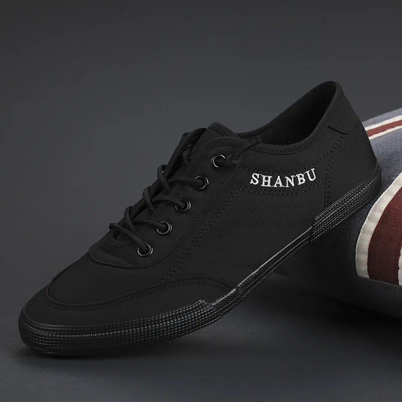 New Men's Breathable Casual Flat Low-top Canvas Sneakers
