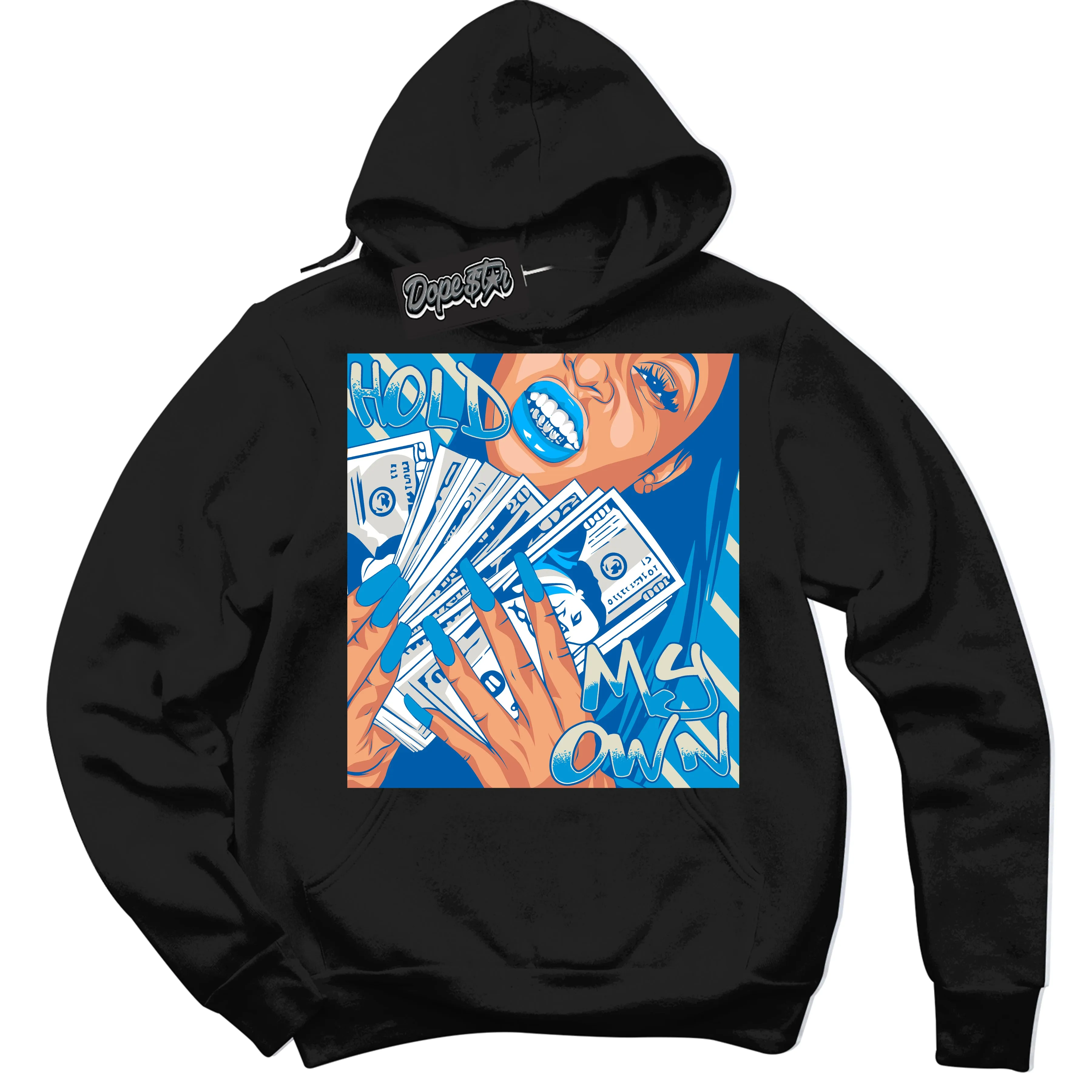 Next Nature Light Khaki Star Blue Dunk Sneaker Hoodie Hold My Own Graphic