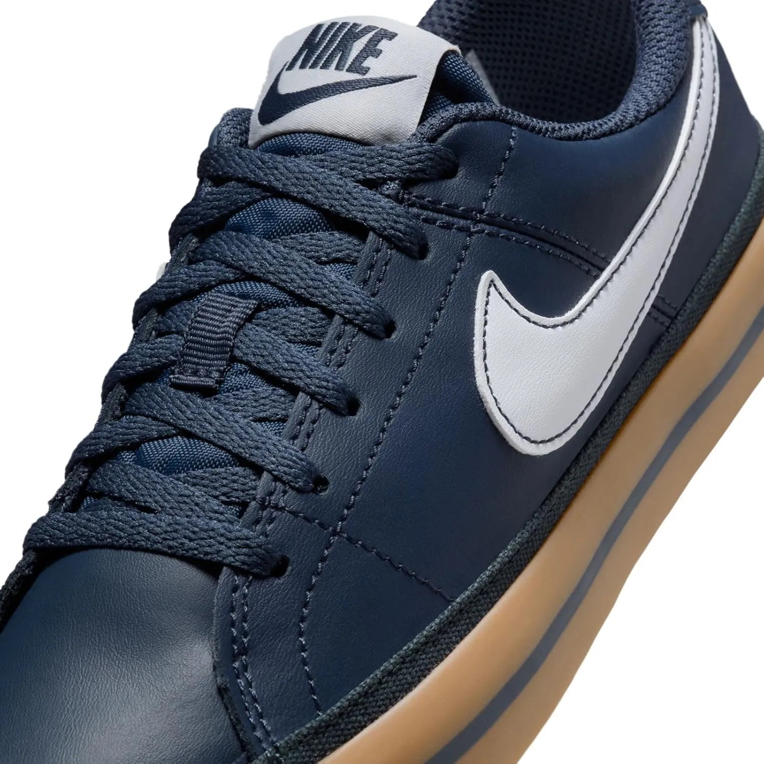 Nike Court Legacy Big Kids' Shoes (DA5380-401, Thunder Blue/Gum Light Brown/Sail)