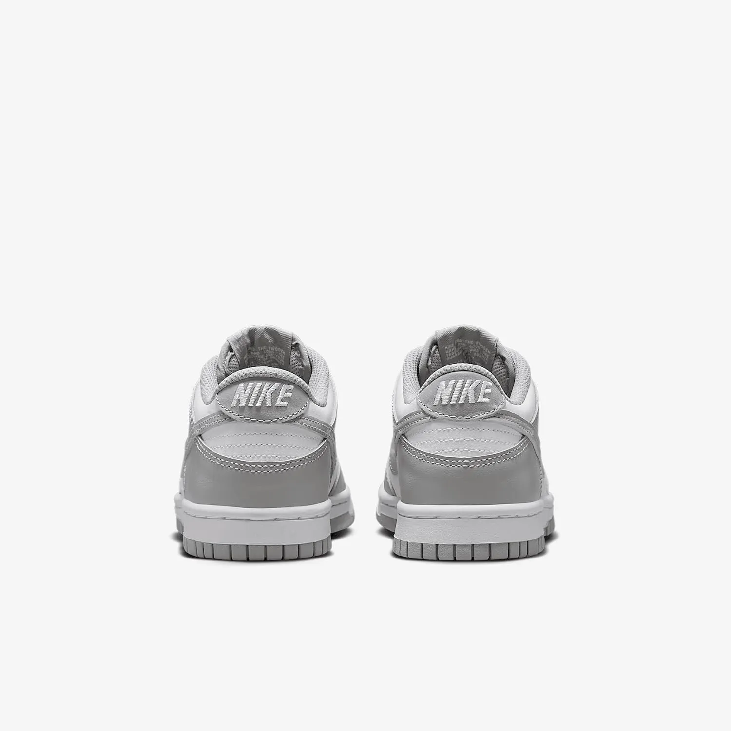 Nike Dunk Low Big Kids' Shoes (FB9109-123, White/White/Light Smoke Grey)