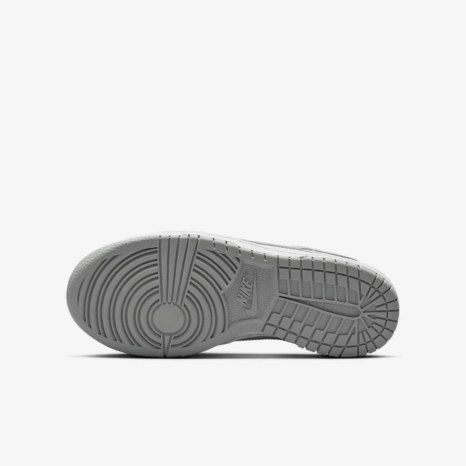 Nike Dunk Low Big Kids' Shoes (FB9109-123, White/White/Light Smoke Grey)