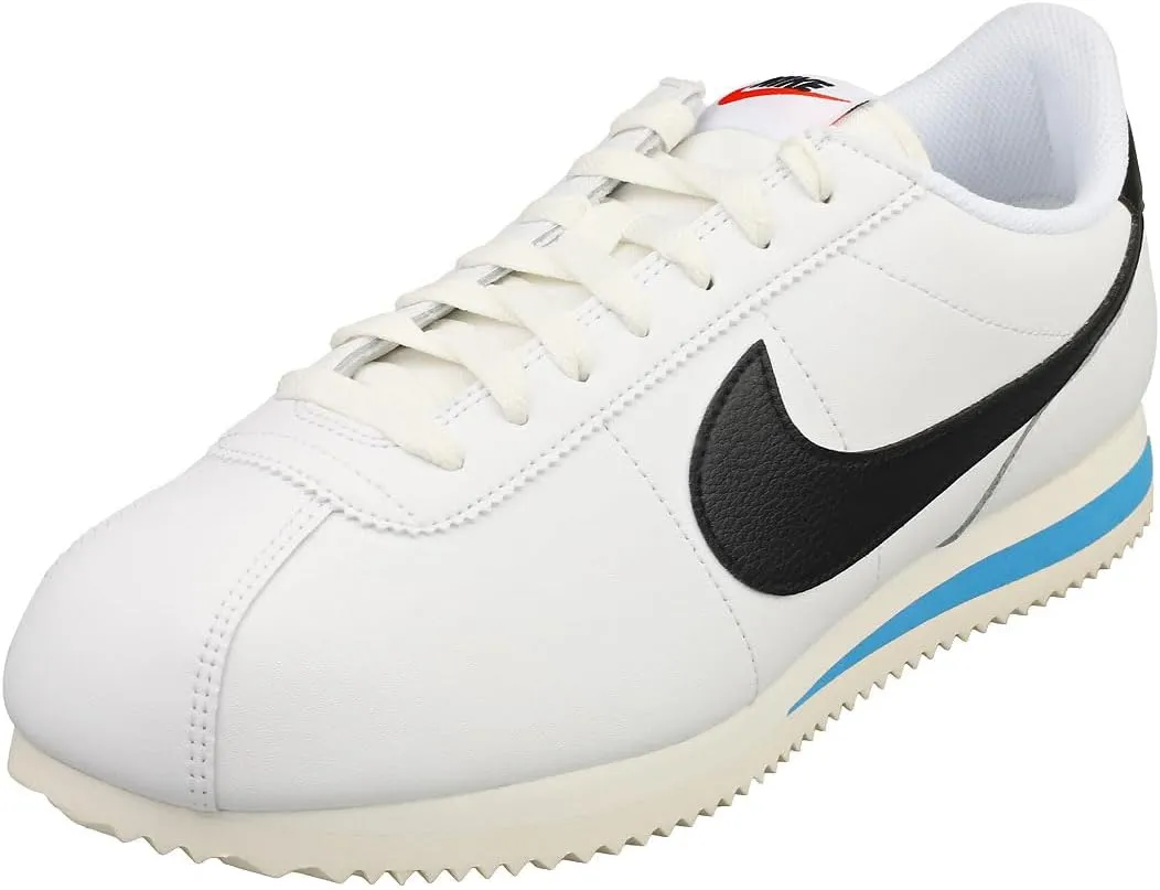 NIKE Men's Sneaker, White Black Light Photo Blue Sail, 14.5 AU