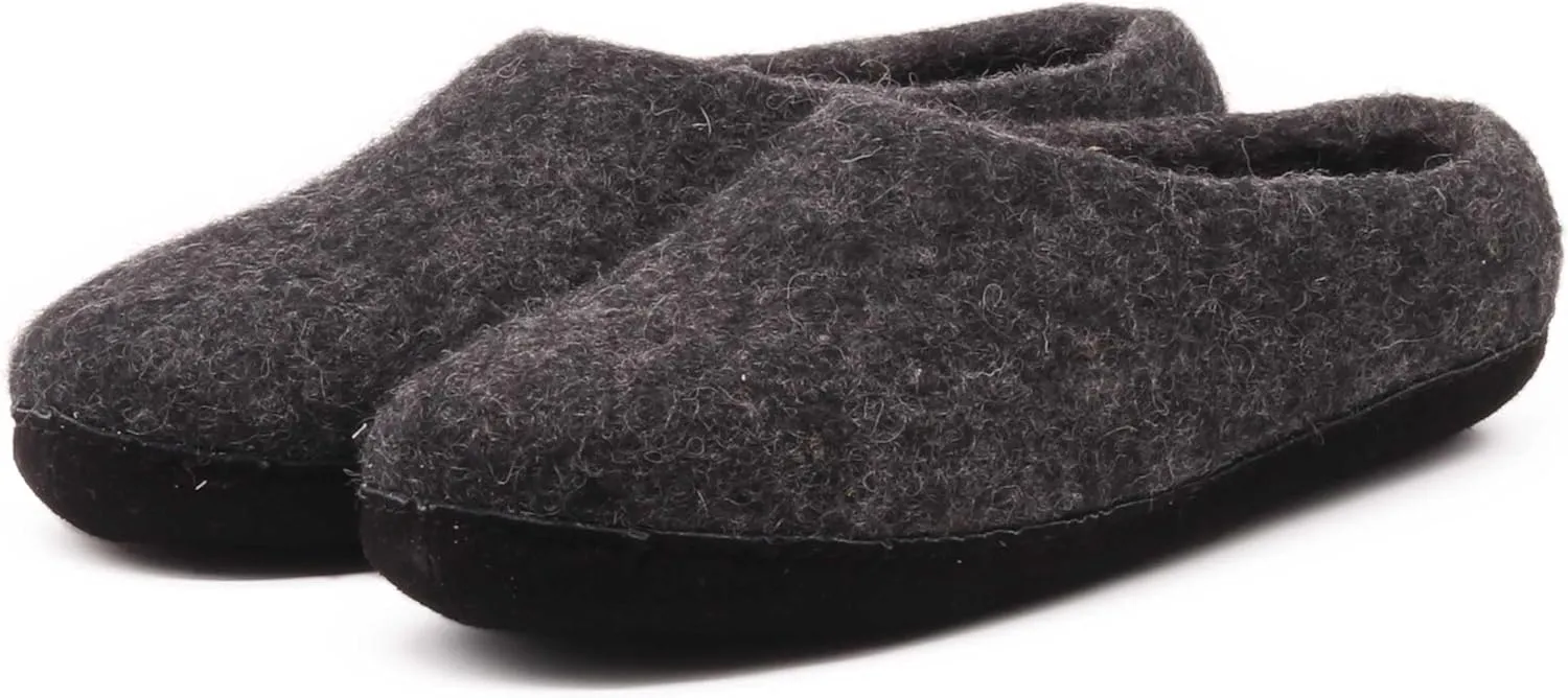 Nootkas Felted Merino Wool 'Newport' House Shoesfor Men and Women – Cozy Indoor Slippers with Natural Temperature Regulation