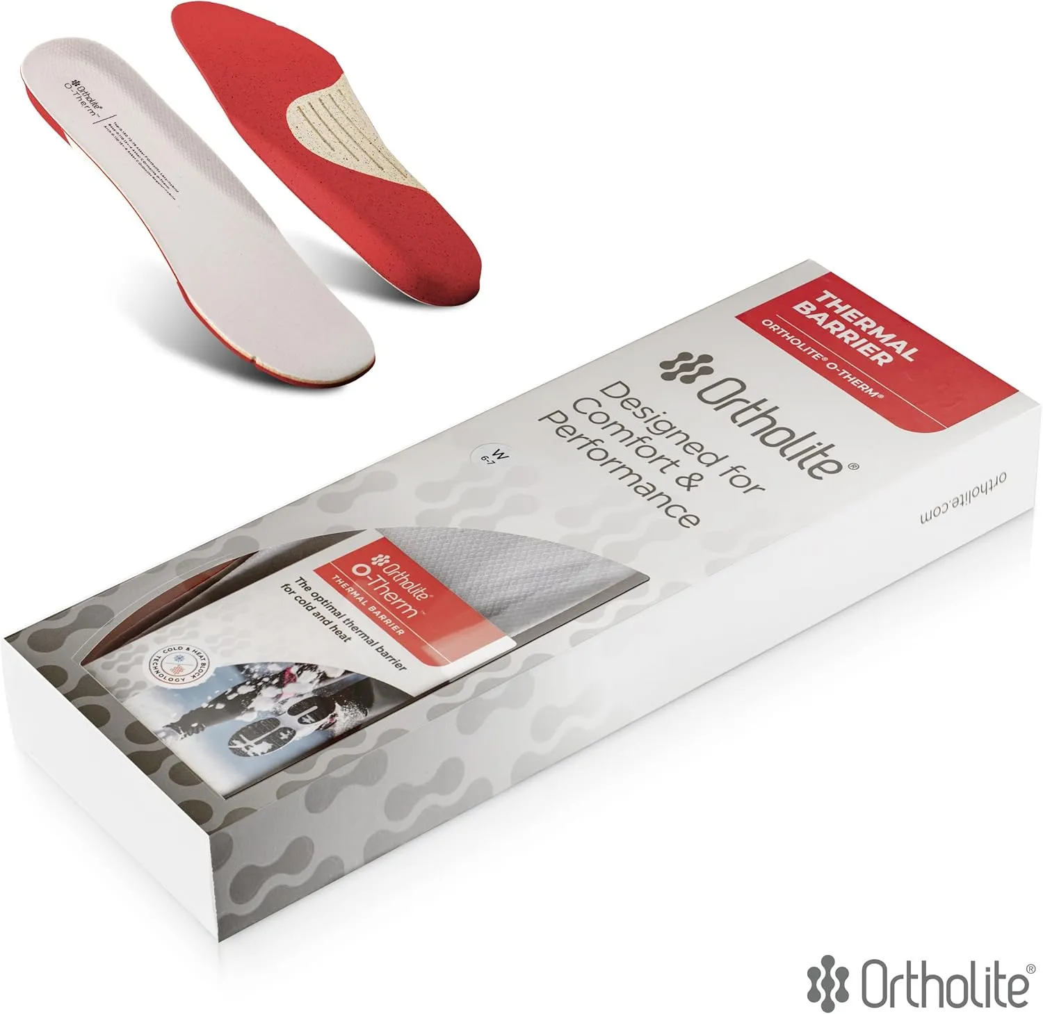 O-Therm Thermal Barrier Shoe Sole Trim-to-Fit Insert-Designed for Athletes on Snow or on Turf who Want to Block Out Cold or Heat