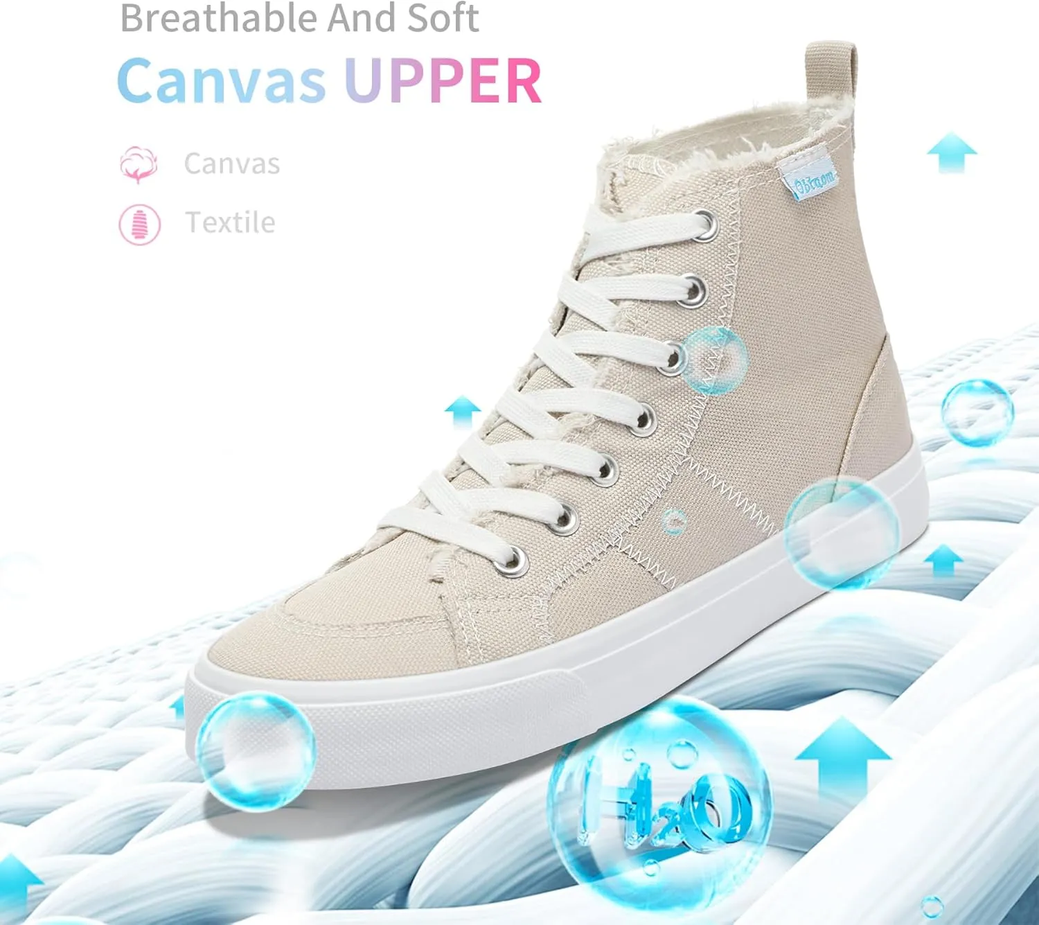Obtaom Womens/Mens high top Canvas Shoes Play mid Calf Fashion Sneaker Casual lace up hi top Washed Canvas Shoes