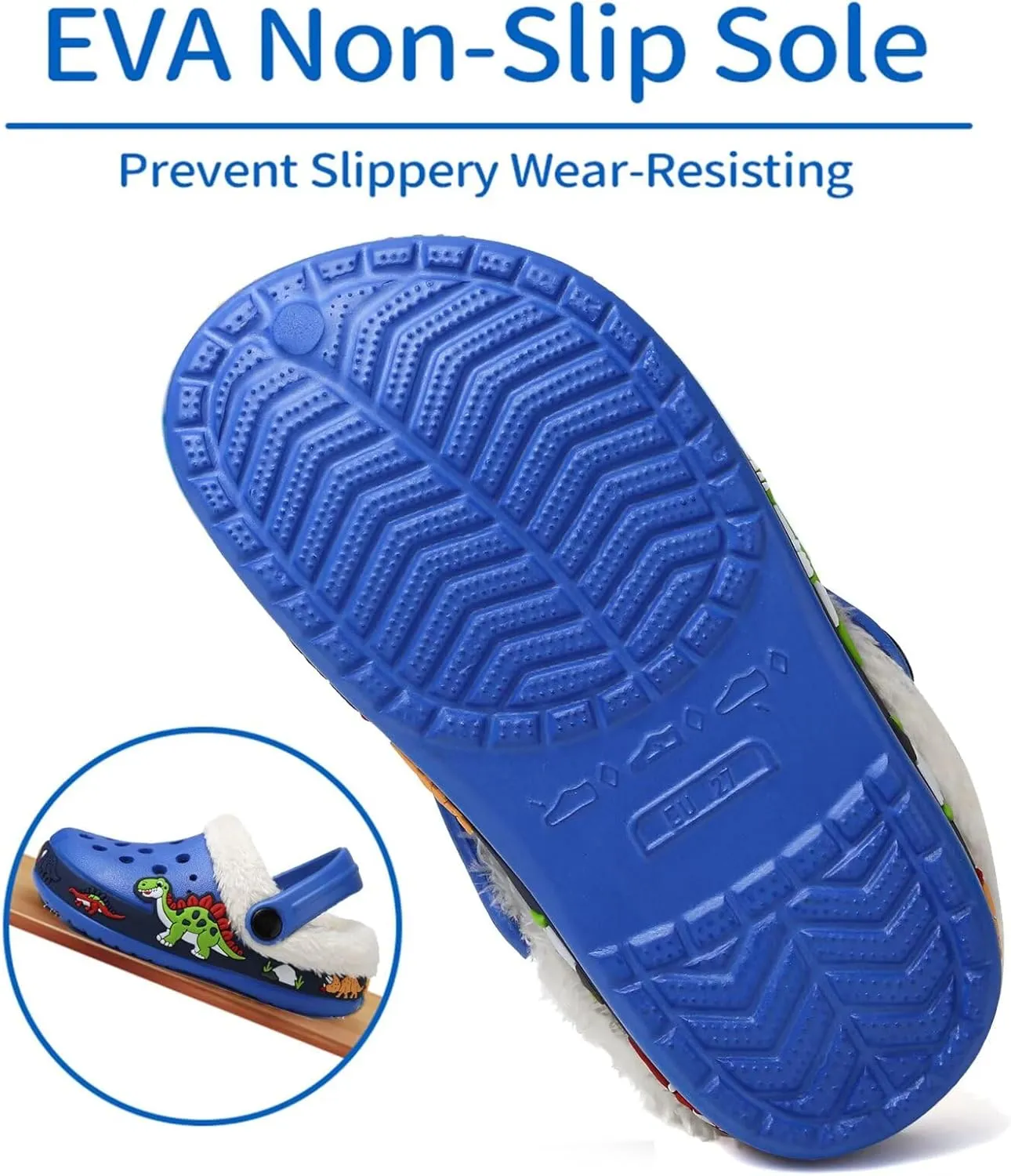 OHSNMAKSL Toddler Lined Clog Slippers Winter Garden Sandals Kids House Shoes Warm Slip On Sneakers Cartoon Slides for Boys and Girls Children Indoor Outdoor