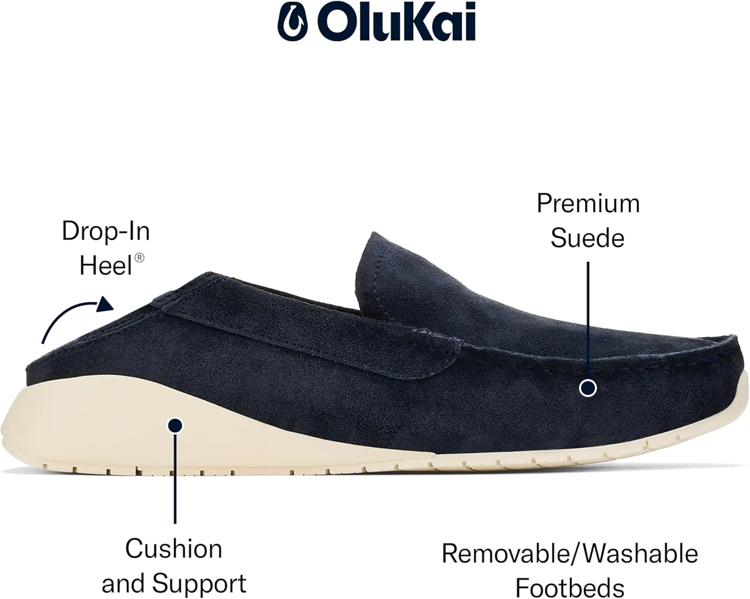 OLUKAI Ka'a Loafer Men's Premium Shoe, Premier Italian Suede Materials & Craftsmanship, Sleek & Contemporary Look, Comfortable Fit & All-Day Support