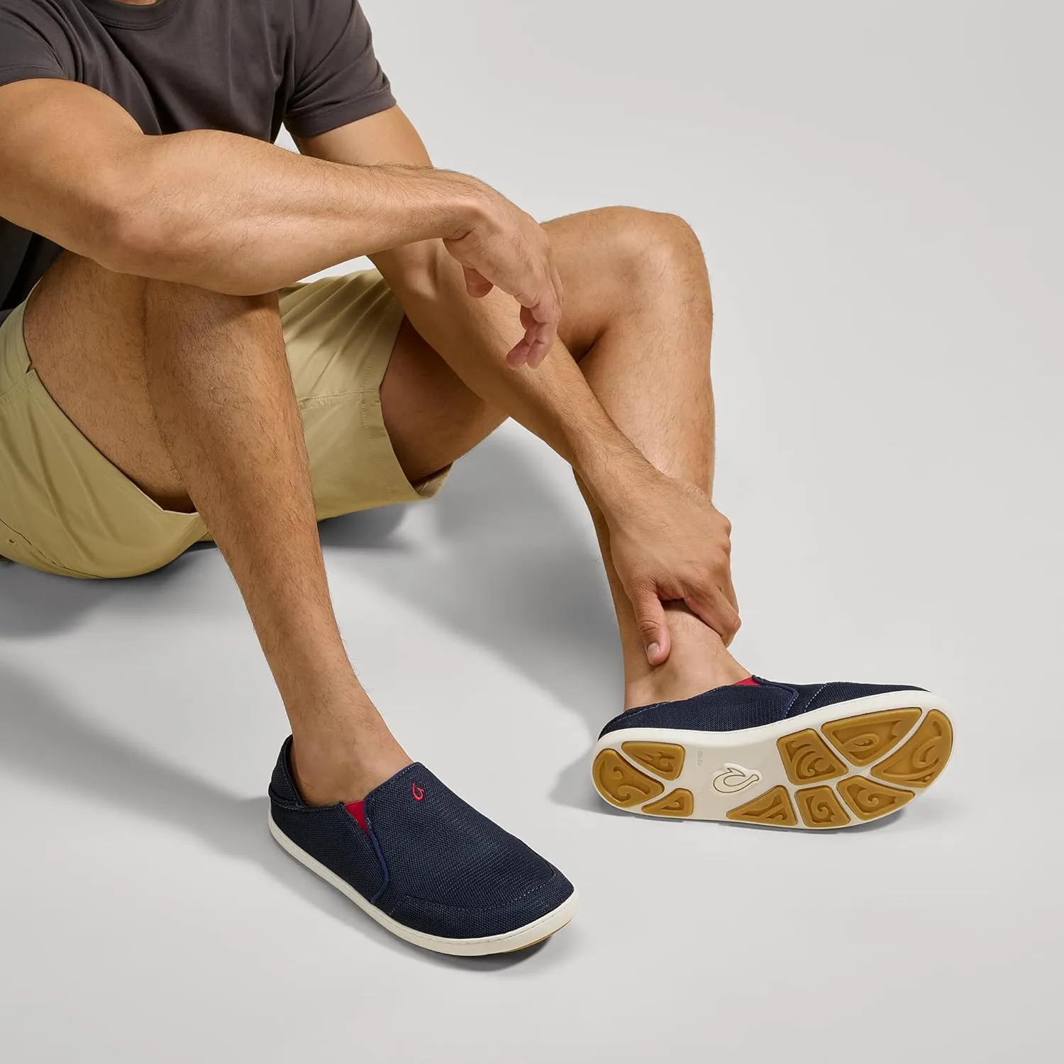 OLUKAI Nohea Mesh Men's Slip On Sneakers, Lightweight & Breathable Shoes for Everyday Wear, All-Weather & Enhanced Traction