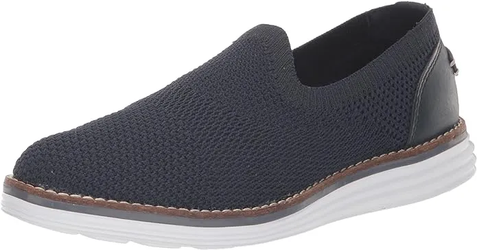 On Knit/Optic Navy Grand Haan Slip Loafer Cole Meridian Original Smart-enabled Cloudfeel Large assortment White