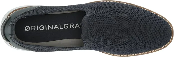 On Knit/Optic Navy Grand Haan Slip Loafer Cole Meridian Original Smart-enabled Cloudfeel Large assortment White