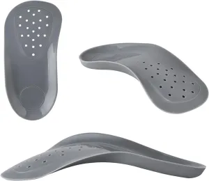 Original 3/4 Arch Support Metatarsal Support Orthotics Over-Pronation Insoles Relieve Plantar Fasciitis, Arch, Heel & Ankle Foot Pain (Gray, Men 9-12/Women 11-14)