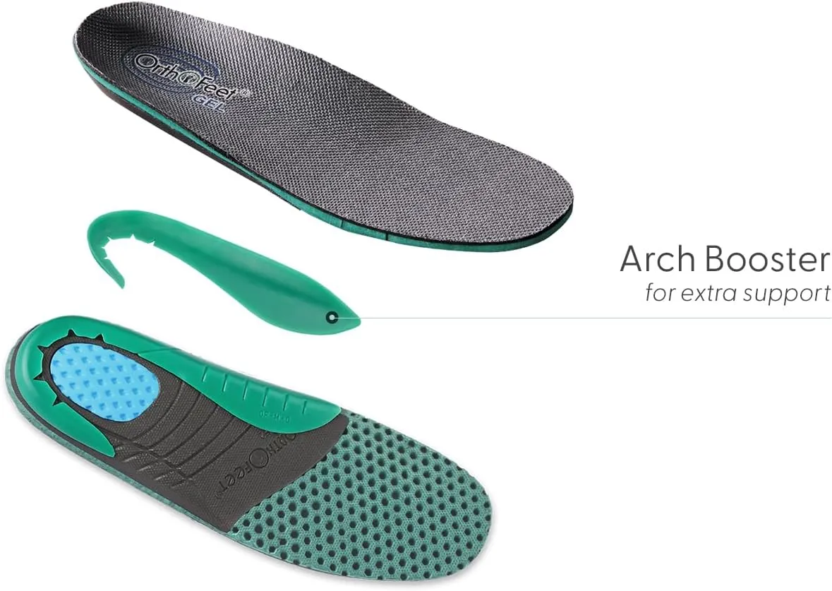Orthofeet Women's Orthotic Insoles with Arch Support for Plantar Fasciitis and Pain Relief, Size 8.5 Wide