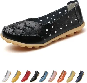Orthopedic Loafers in Breathable Leather,Orthopedic Shoes for Women,Summer Casual Slip-On Shoes