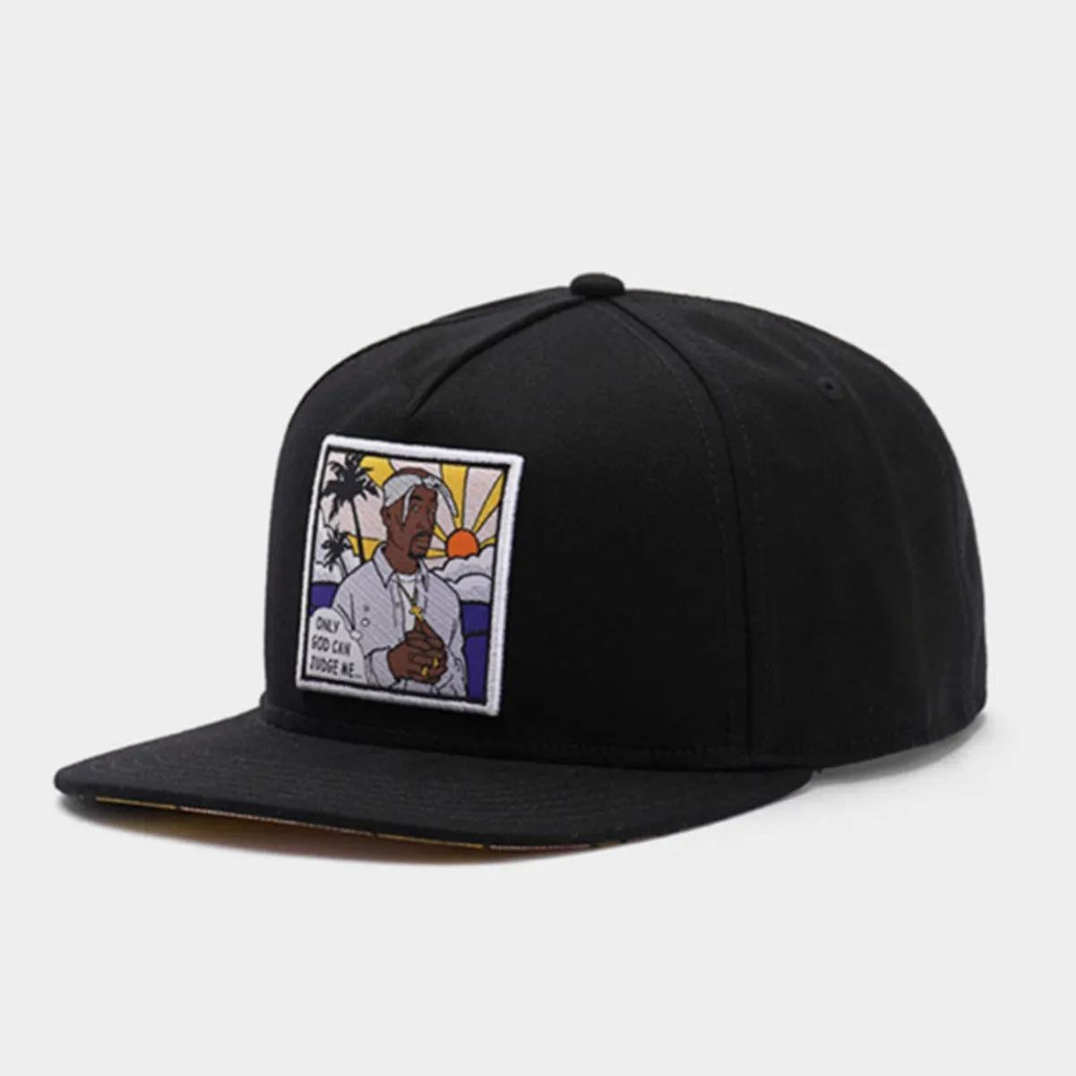 Pacenstein hip hop character snapback flat brim hat.