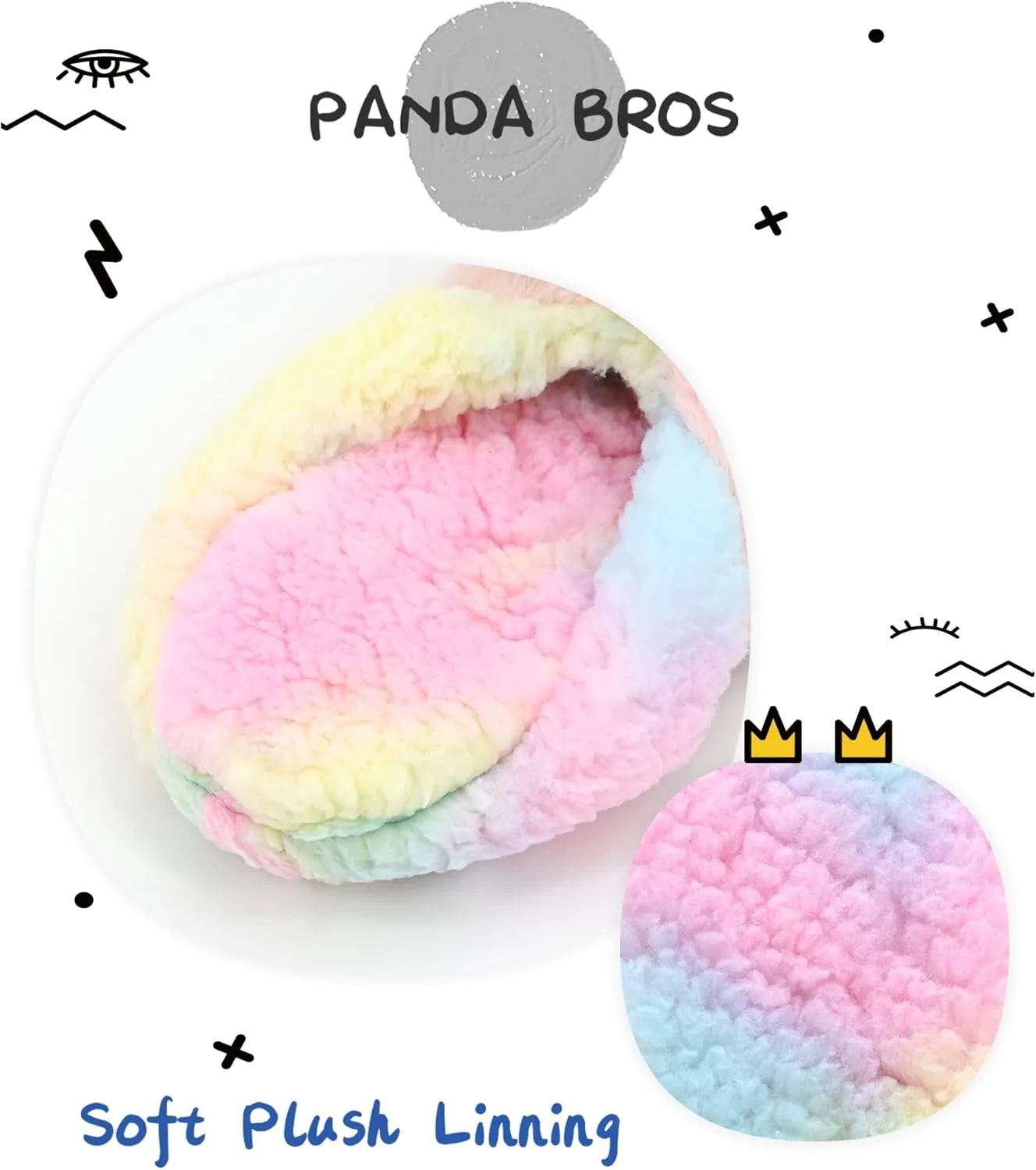Panda Bros Kid's Animal Slipper Socks, Cartoon Cozy Fleece Indoor Slipper, Fluzzy Warm bedroom Shoes