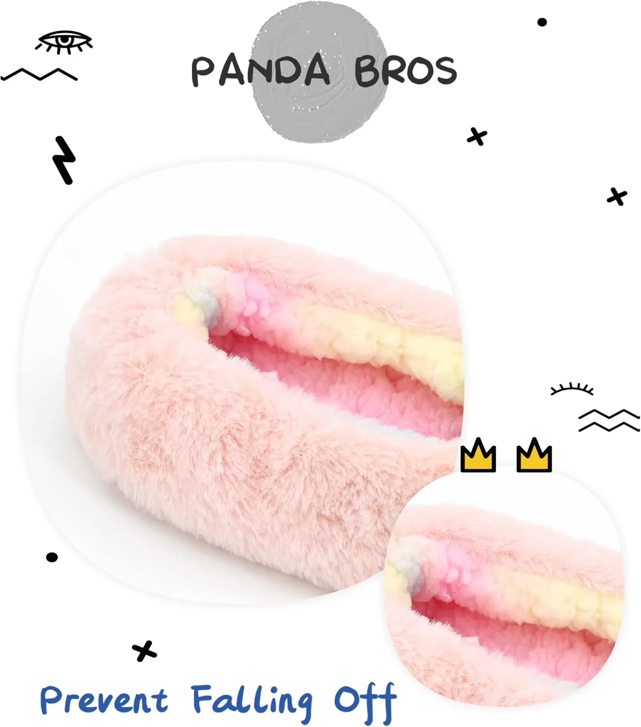 Panda Bros Kid's Animal Slipper Socks, Cartoon Cozy Fleece Indoor Slipper, Fluzzy Warm bedroom Shoes