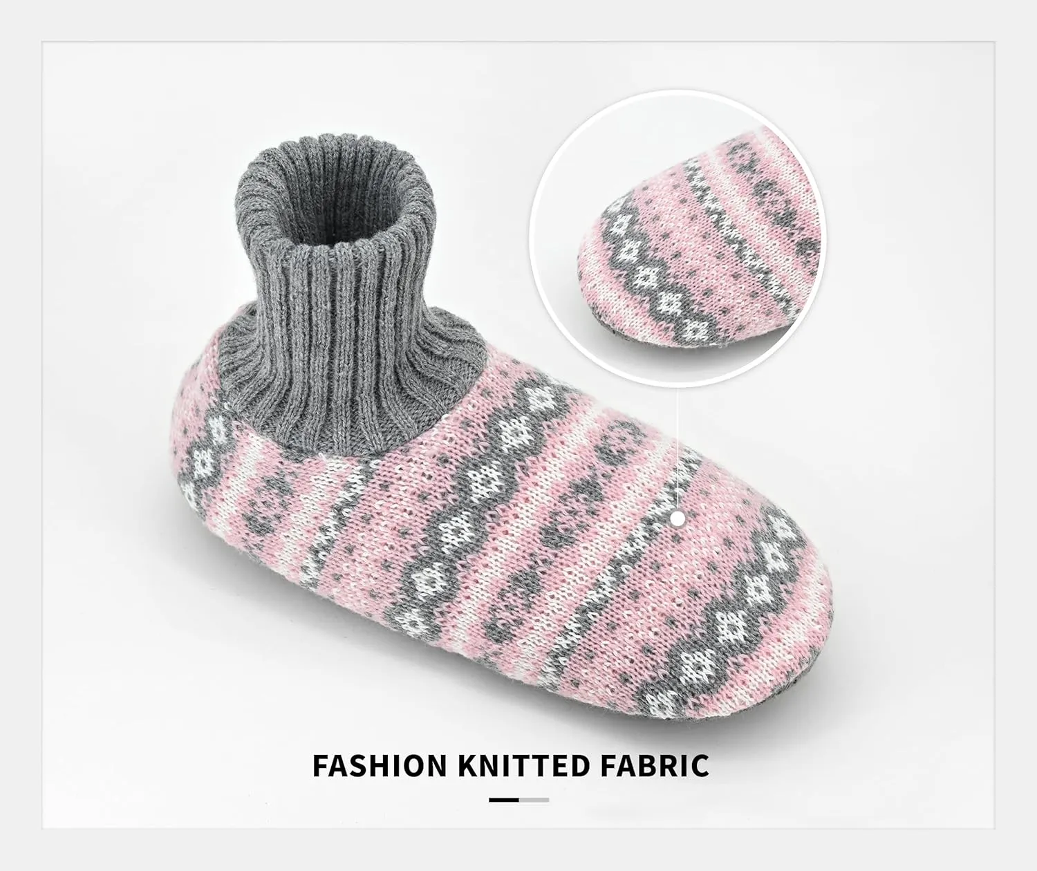 Panda Bros Slipper Socks For Women With Grippers, Fuzzy Womens Slipper Booties With Non Slip Bottoms, Cozy Warm House Slippers