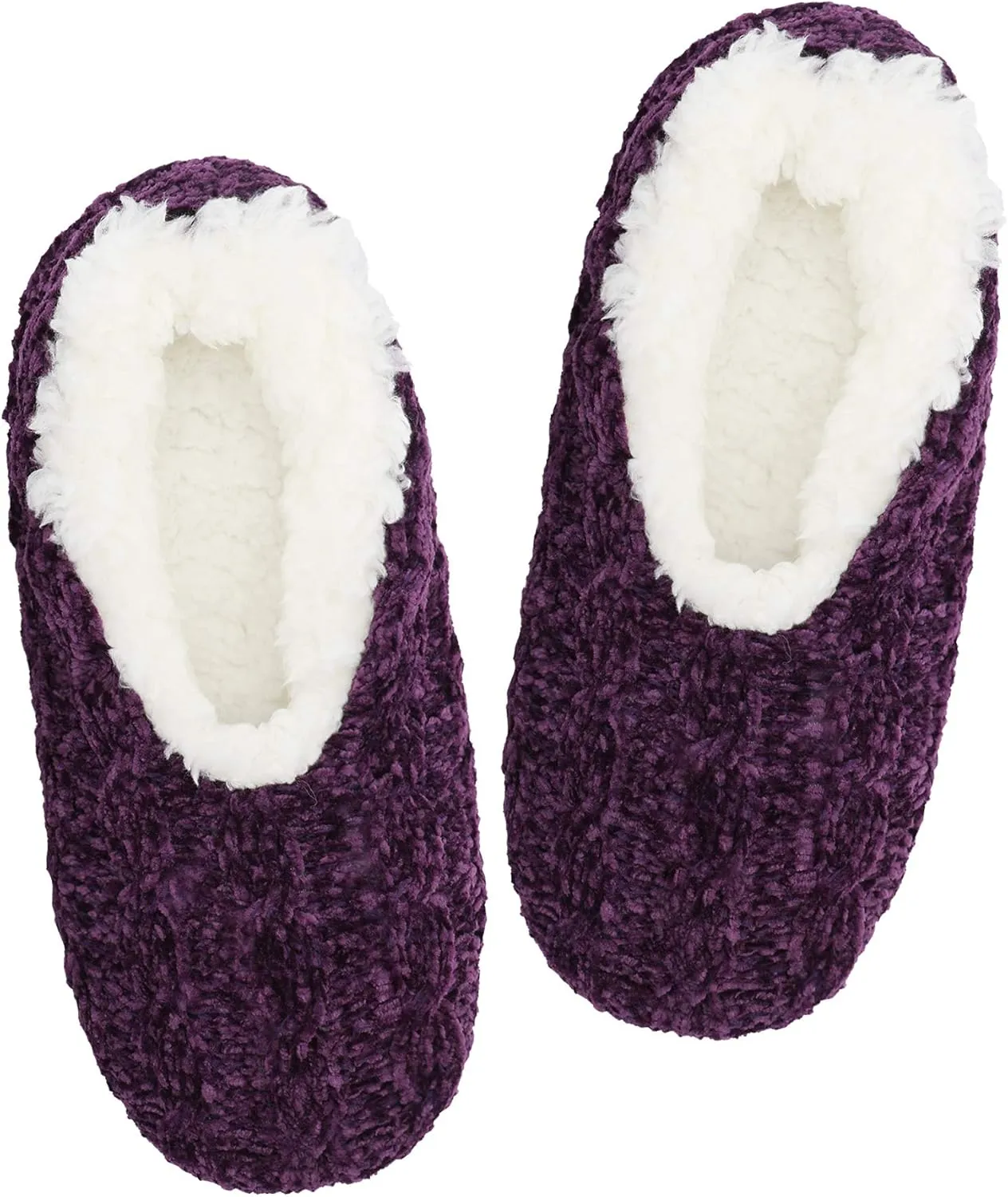 Panda Bros Slipper Socks For Women With Grippers, Fuzzy Womens Slipper Socks With Non Slip Bottoms, Cozy Warm House Slippers