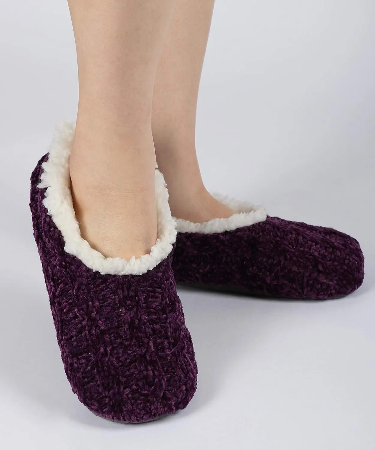 Panda Bros Slipper Socks For Women With Grippers, Fuzzy Womens Slipper Socks With Non Slip Bottoms, Cozy Warm House Slippers