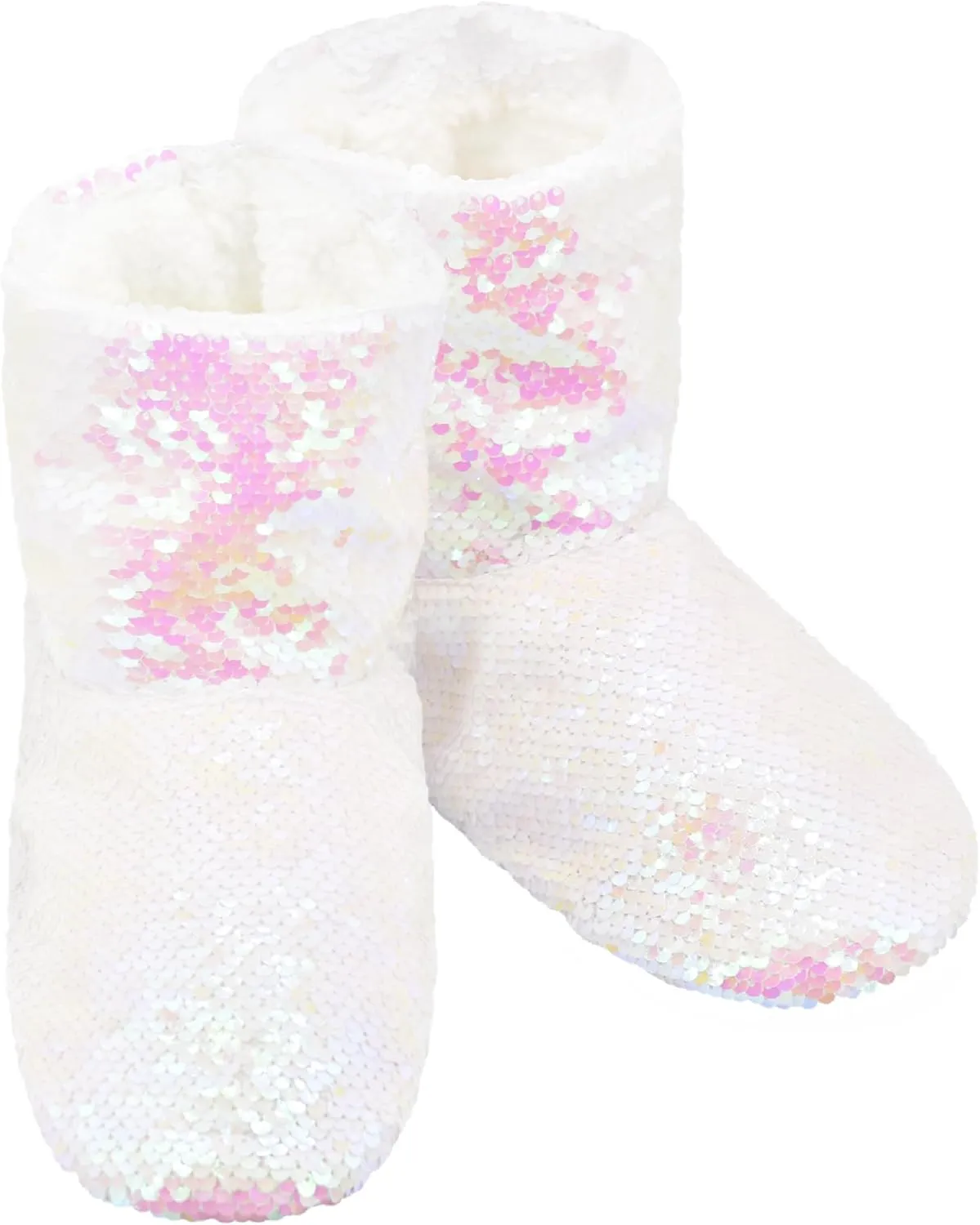 Panda Bros Womens Ballerina Sequin Slippers, Bling House Slippers With Grippers