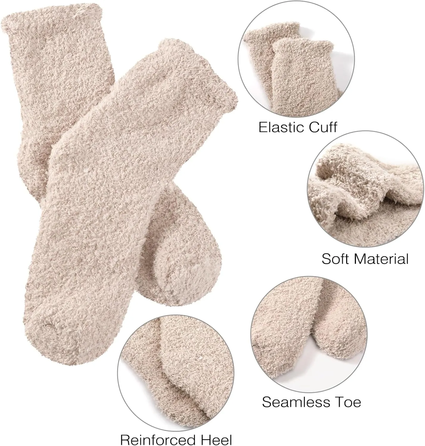 Passionbility Fuzzy Socks for Women - Fluffy Socks Women, Women Slipper Socks of Coral Fleece