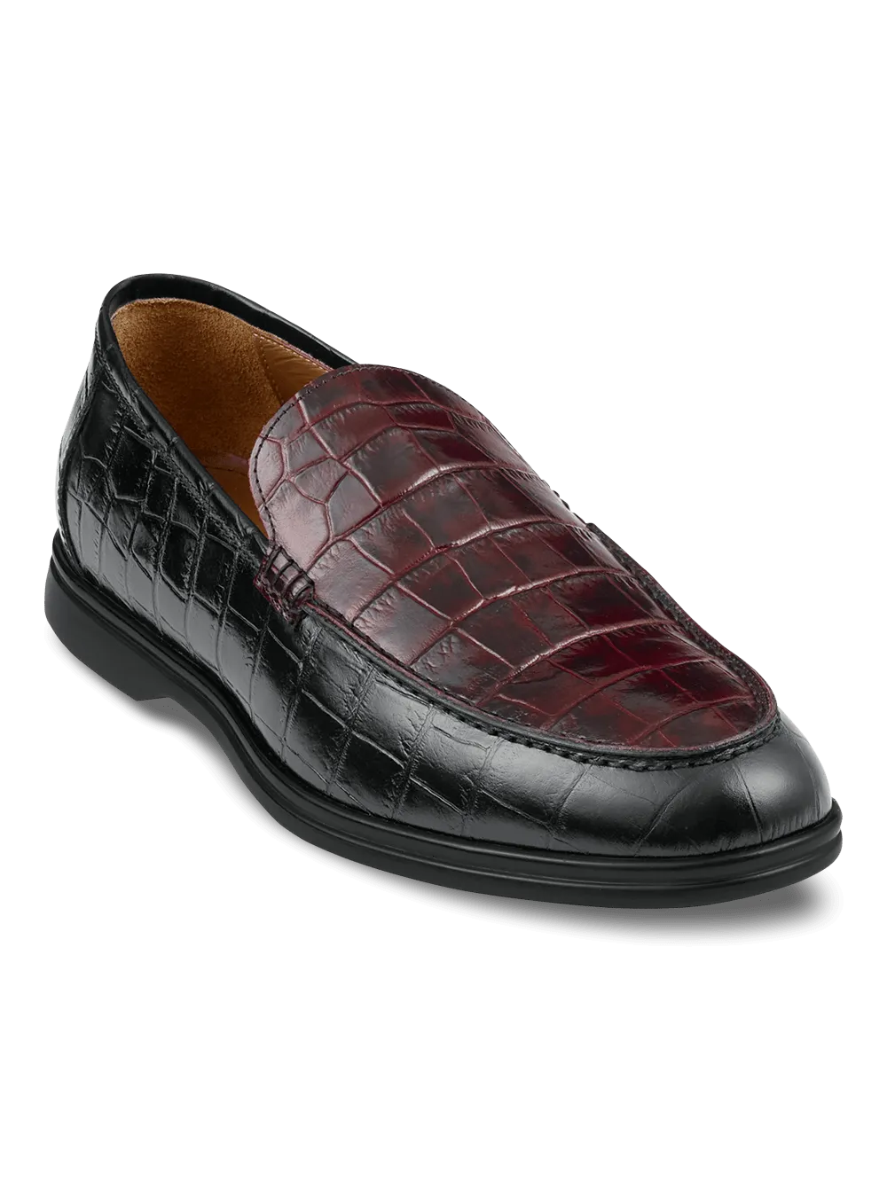 Patrick Loafer - Black/burgundy