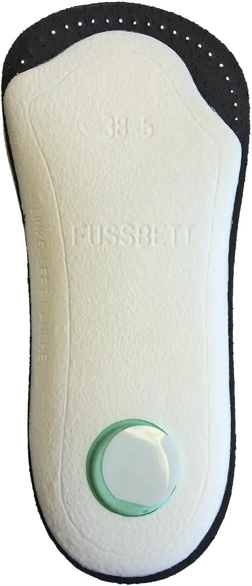 Pedag Holiday | 3/4 Length Sheepskin Orthotic Inserts | Handmade in Germany | Arch Support | Metatarsal Pad | Heel Cushion | Fits Low Profile Tight Shoes | Black | 1 Pair | US Men 13 / EU 46