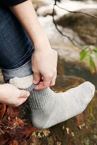 People Socks Men's Women's Merino wool crew socks 4 pairs 71% premium with Arch support Made in USA