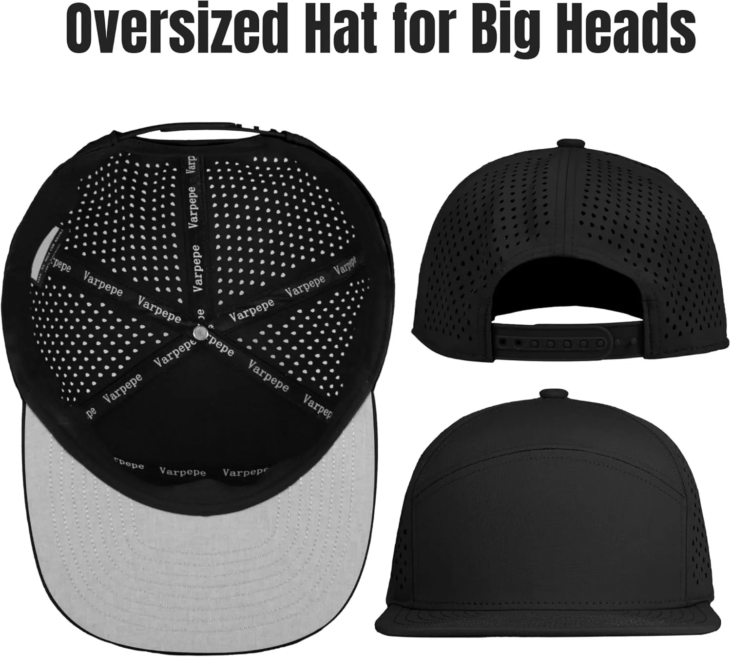 Performance Snapback Hats for Men Women,Flat Bill Cap,Golf,Running,Workout
