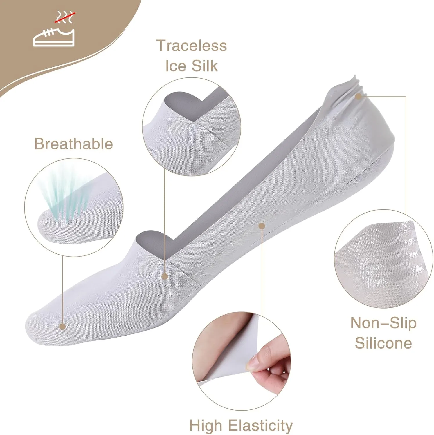 Pewat Men's No Show Socks - Ankle Socks Size 10-13, Cotton for Men