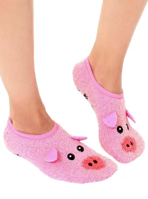 Piggy Fuzzy Slipper Socks