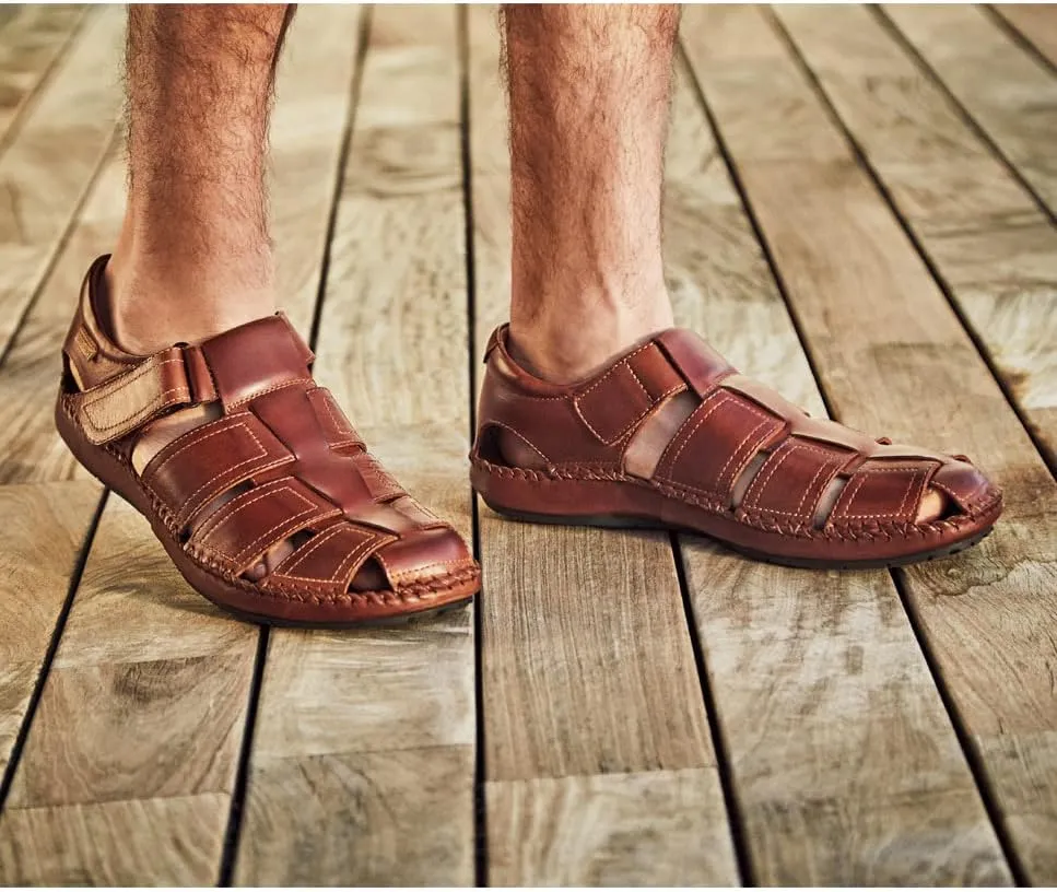 PIKOLINOS Flat Sandals Leather Tarifa for Man