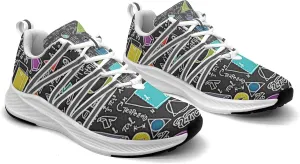 Pitovozu Black Math Calculus Equations Sneaker Women Athletic Shoes Personalited Running Shoes Comfortable Sports Sneaker