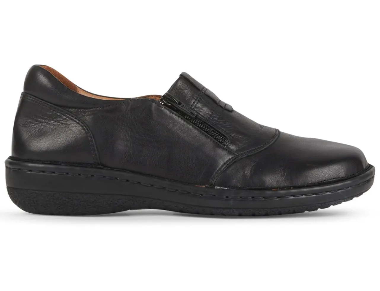 Planet Shoes Brunt Black Work Shoe