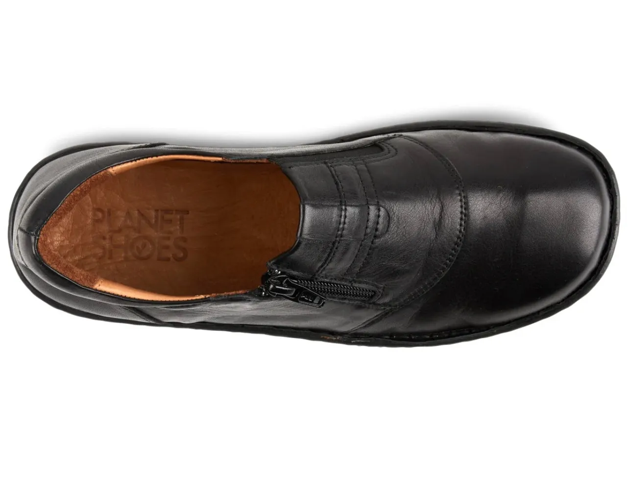 Planet Shoes Brunt Black Work Shoe