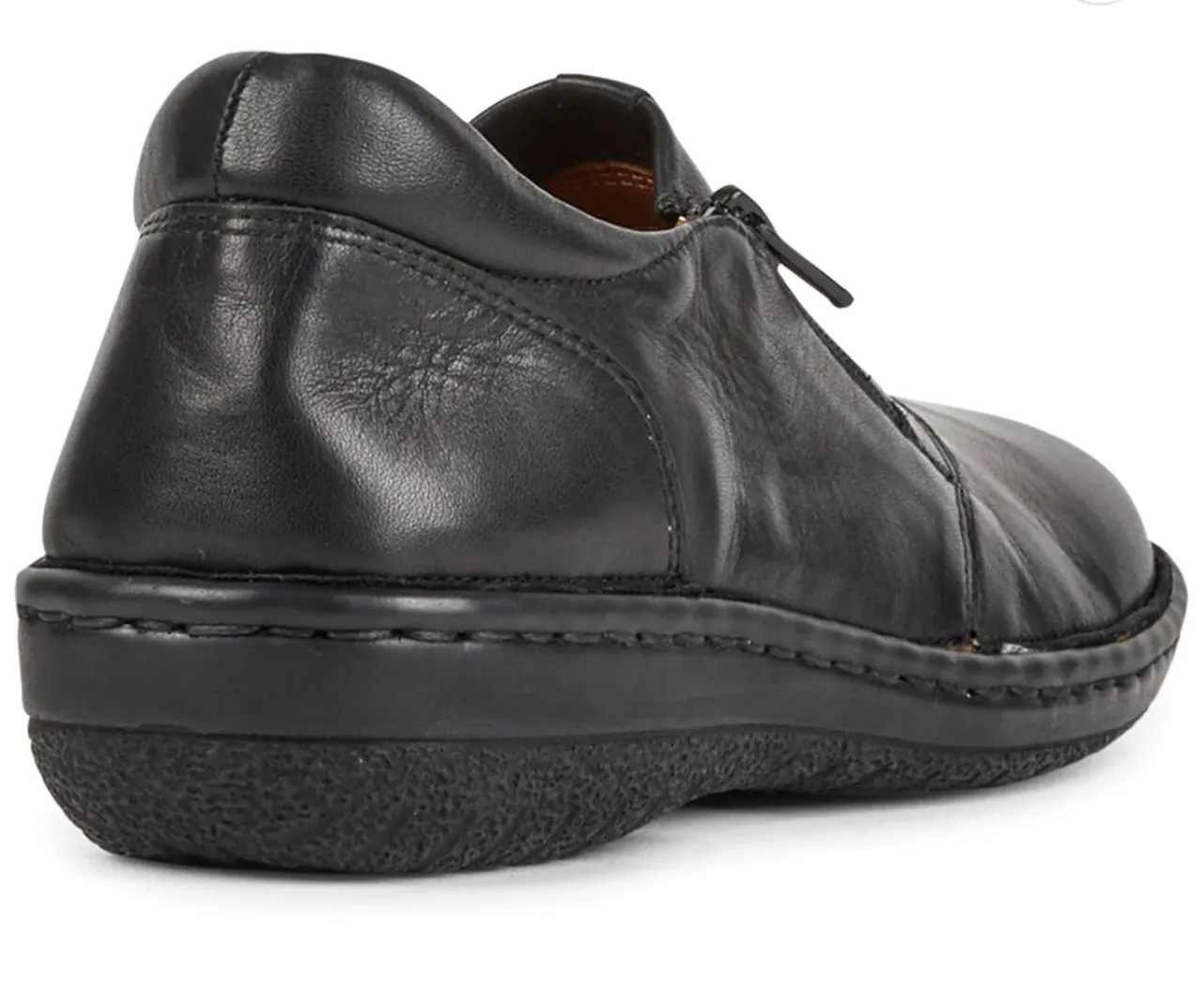 Planet Shoes Brunt Black Work Shoe