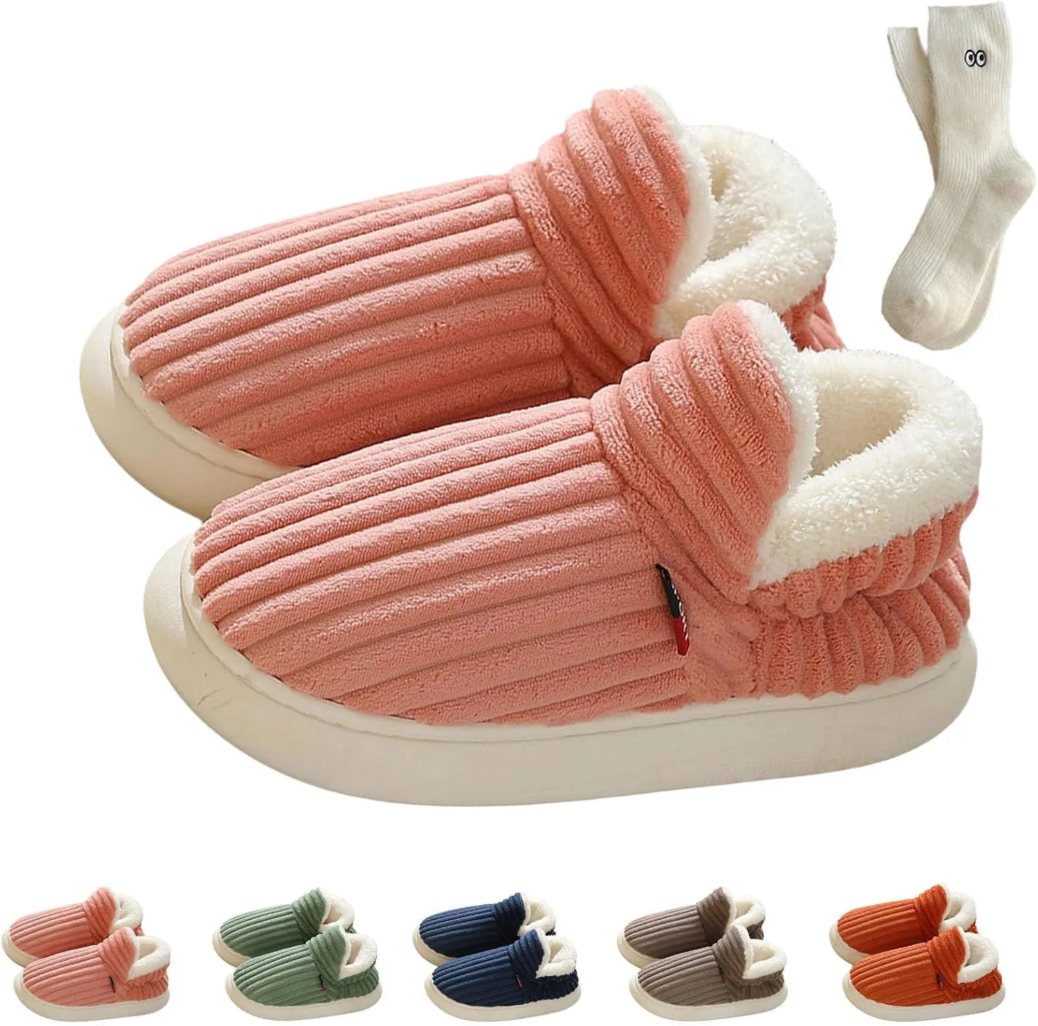 Pluffi Slipper Booties, Unisex Winter Cozy Slippers Casual Home Shoes, Shoes Non-Slip Cozy ushion Warm Slippers