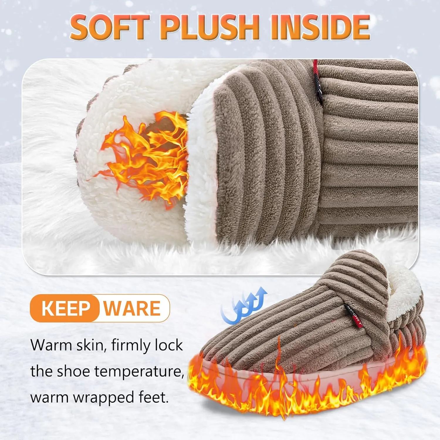 Pluffi Slipper Booties Women Men Cloud Slippers Fluffy Slippers for Women Warm Thick Sole Anti-Skid House Shoes