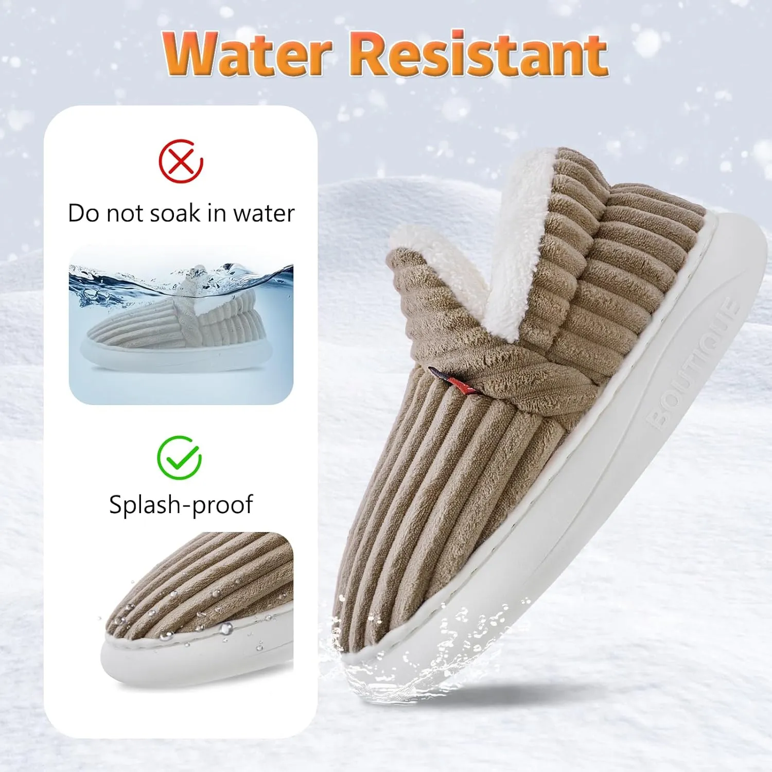 Pluffi Slipper Booties Women Men Cloud Slippers Fluffy Slippers for Women Warm Thick Sole Anti-Skid House Shoes