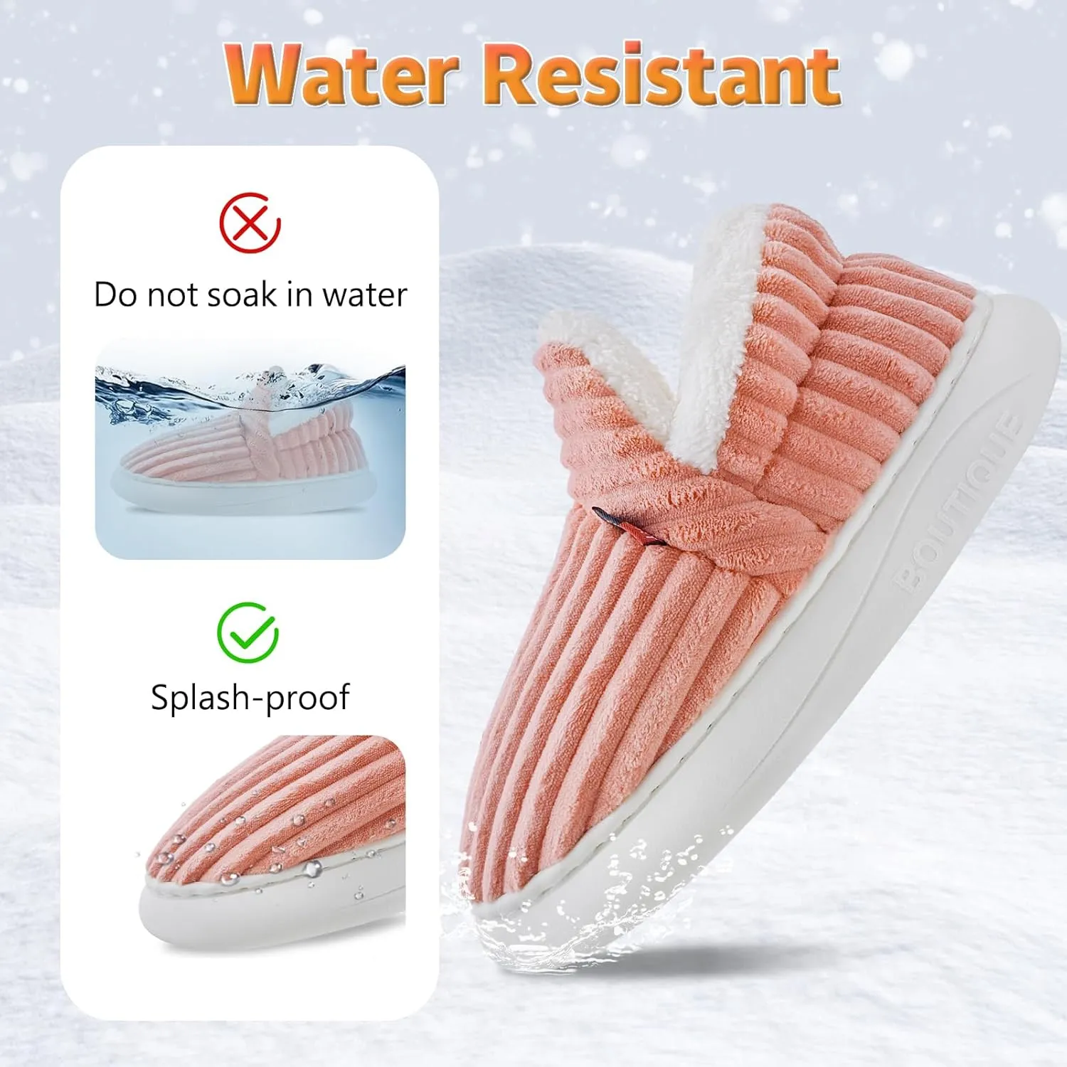 Pluffi Slipper Booties Women Men Cloud Slippers Fluffy Slippers for Women Warm Thick Sole Anti-Skid House Shoes