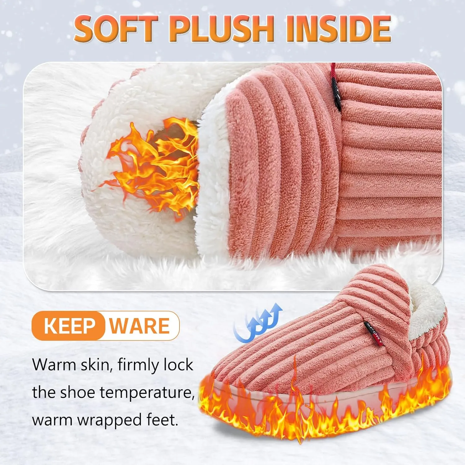 Pluffi Slipper Booties Women Men Cloud Slippers Fluffy Slippers for Women Warm Thick Sole Anti-Skid House Shoes